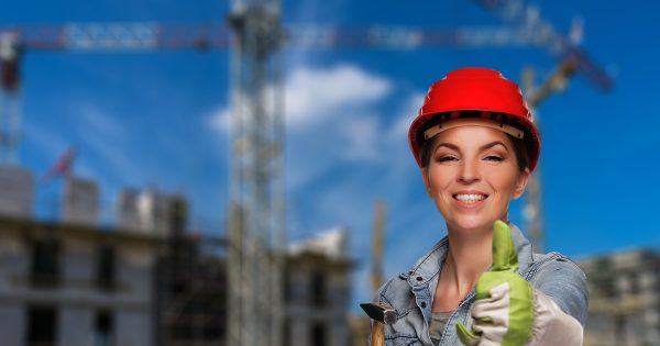 woman, tool, construction worker